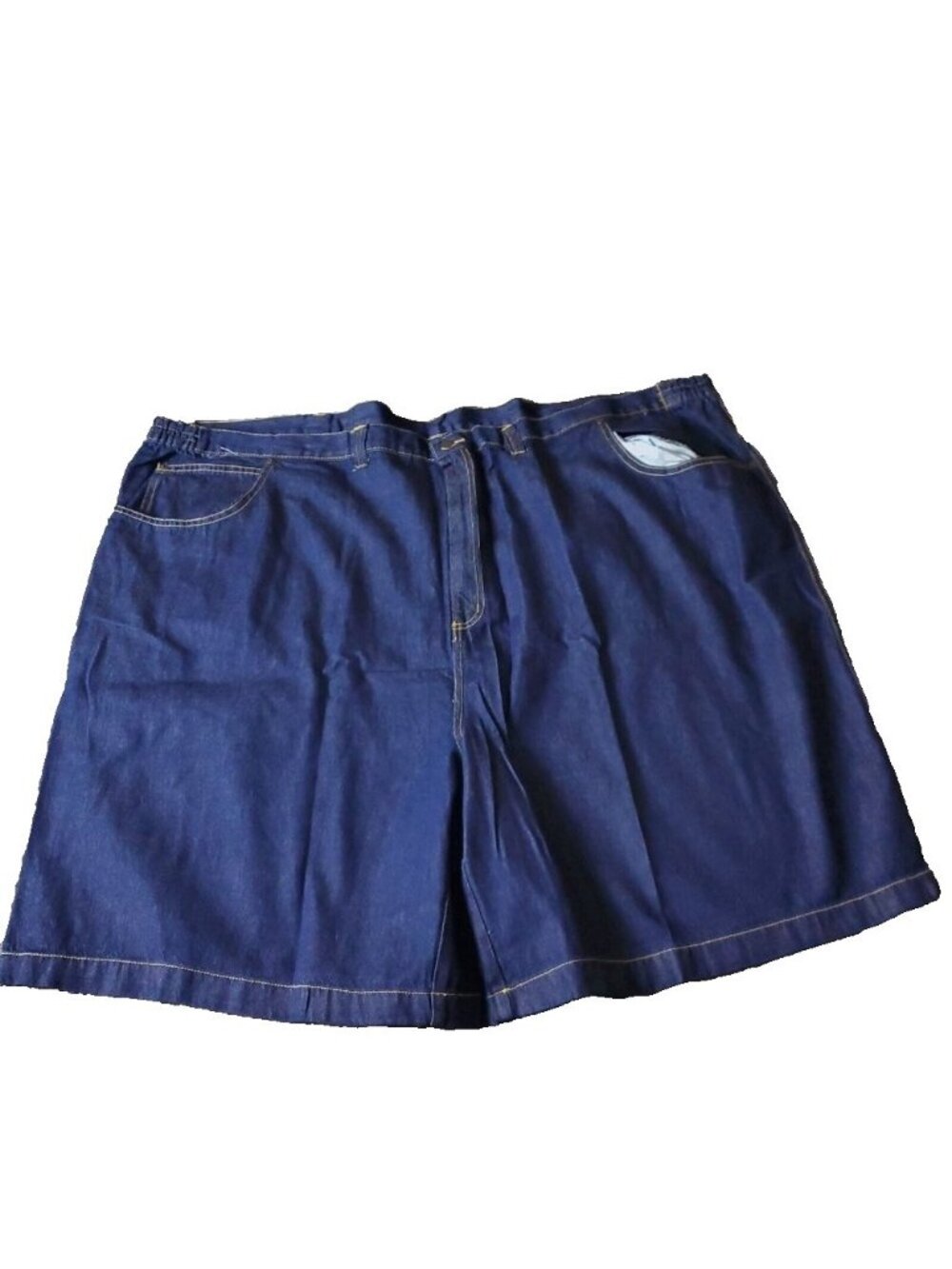 Liberty Blues Shorts Men 58 Big Tall Denim Blue Cotton Elastic Waist y2k LL